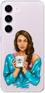 iSaprio Coffe Now pro Brunette pro Samsung Galaxy S23 5G - Phone Cover