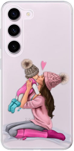 iSaprio Kissing Mom pro Brunette and Girl pro Samsung Galaxy S23 5G - Phone Cover - Main image