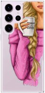 iSaprio My Coffe and Blond Girl pro Samsung Galaxy S23 Ultra - Phone Cover