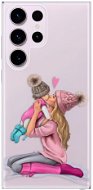iSaprio Kissing Mom pro Blond and Girl pro Samsung Galaxy S23 Ultra - Phone Cover