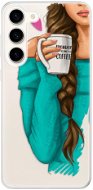 iSaprio My Coffe and Brunette Girl pro Samsung Galaxy S23+ 5G - Phone Cover
