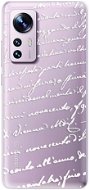 iSaprio Handwriting 01 pro white pro Xiaomi 12 / 12X - Phone Cover