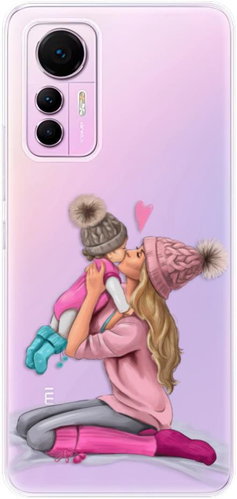 iSaprio Kissing Mom pro Blond and Girl pro Xiaomi 12 Lite - Phone Cover - Main image