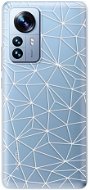 iSaprio Abstract Triangles 03 pro white pro Xiaomi 12 Pro - Phone Cover