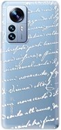 iSaprio Handwriting 01 pro white pro Xiaomi 12 Pro - Phone Cover