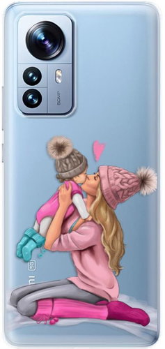iSaprio Kissing Mom pro Blond and Girl pro Xiaomi 12 Pro - Phone Cover - Main image