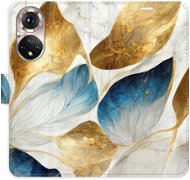 iSaprio flip pouzdro GoldBlue Leaves pro Honor 50 / Nova 9 - Phone Cover