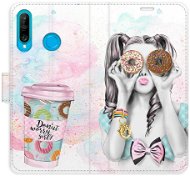 iSaprio flip pouzdro Donut Worry Girl pro Huawei P30 Lite - Phone Cover