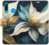 iSaprio flip pouzdro Gold Flowers pro Huawei P30 Lite - Phone Cover