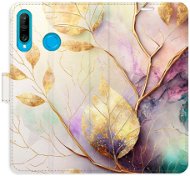 iSaprio flip pouzdro Gold Leaves 02 pro Huawei P30 Lite - Phone Cover