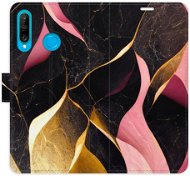 iSaprio flip pouzdro Gold Pink Marble 02 pro Huawei P30 Lite - Phone Cover