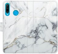 Phone Cover iSaprio flip pouzdro SilverMarble 15 pro Huawei P30 Lite - Kryt na mobil