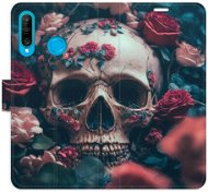 iSaprio flip pouzdro Skull in Roses 02 pro Huawei P30 Lite - Phone Cover