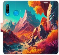 Kryt na mobil iSaprio flip puzdro Colorful Mountains pre Huawei P30 Lite - Kryt na mobil