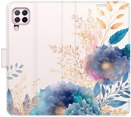 iSaprio flip pouzdro Ornamental Flowers 03 pro Huawei P40 Lite - Phone Cover - Main image