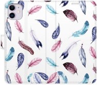 iSaprio flip pouzdro Colorful Feathers pro iPhone 11 - Phone Cover