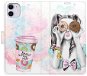 iSaprio flip pouzdro Donut Worry Girl pro iPhone 11 - Phone Cover