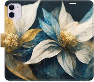 iSaprio flip pouzdro Gold Flowers pro iPhone 11 - Phone Cover