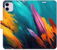 iSaprio flip pouzdro Orange Paint 02 pro iPhone 11 - Phone Cover