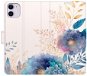 iSaprio flip pouzdro Ornamental Flowers 03 pro iPhone 11 - Phone Cover