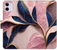 iSaprio flip puzdro Pink Leaves pre iPhone 11 - Kryt na mobil