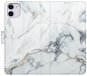 iSaprio flip pouzdro SilverMarble 15 pro iPhone 11 - Phone Cover