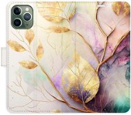 iSaprio flip pouzdro Gold Leaves 02 pro iPhone 11 Pro - Phone Cover