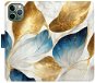 iSaprio flip puzdro GoldBlue Leaves pre iPhone 11 Pro - Kryt na mobil