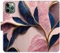 iSaprio flip pouzdro Pink Leaves pro iPhone 11 Pro - Phone Cover