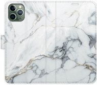 iSaprio flip pouzdro SilverMarble 15 pro iPhone 11 Pro - Phone Cover