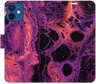 iSaprio flip pouzdro Abstract Dark 02 pro iPhone 12 mini - Phone Cover