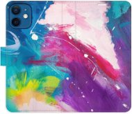iSaprio flip puzdro Abstract Paint 05 pre iPhone 12 mini - Kryt na mobil