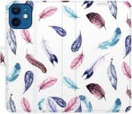 iSaprio flip pouzdro Colorful Feathers pro iPhone 12 mini - Phone Cover