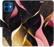 iSaprio flip pouzdro Gold Pink Marble 02 pro iPhone 12 mini - Phone Cover
