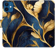 iSaprio flip puzdro GoldBlue pre iPhone 12 mini - Kryt na mobil