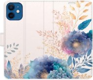 iSaprio flip pouzdro Ornamental Flowers 03 pro iPhone 12 mini - Phone Cover