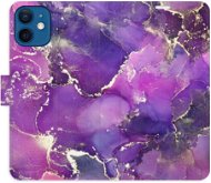 iSaprio flip pouzdro Purple Marble pro iPhone 12 mini - Phone Cover