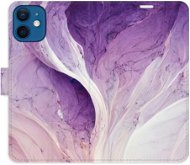 iSaprio flip puzdro Purple Paint na iPhone 12 mini - Kryt na mobil
