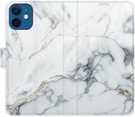 iSaprio flip puzdro SilverMarble 15 pre iPhone 12 mini - Kryt na mobil