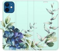 iSaprio flip puzdro Blue Flowers pre iPhone 12 mini - Kryt na mobil