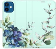 iSaprio flip pouzdro Blue Flowers pro iPhone 12 mini - Phone Cover