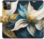 iSaprio flip pouzdro Gold Flowers pro iPhone 12/12 Pro - Phone Cover