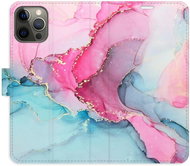 iSaprio flip case PinkBlue Marble for iPhone 12/12 Pro - Phone Cover
