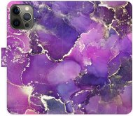 iSaprio flip pouzdro Purple Marble pro iPhone 12/12 Pro - Phone Cover