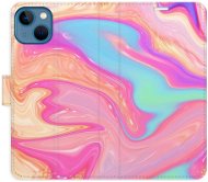 iSaprio flip pouzdro Abstract Paint 07 pro iPhone 13 - Phone Cover