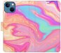 iSaprio flip pouzdro Abstract Paint 07 pro iPhone 13 - Phone Cover