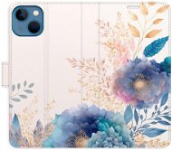 iSaprio flip pouzdro Ornamental Flowers 03 pro iPhone 13 - Phone Cover