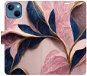 iSaprio flip puzdro Pink Leaves pre iPhone 13 - Kryt na mobil