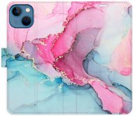 iSaprio flip pouzdro PinkBlue Marble pro iPhone 13 - Phone Cover
