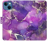 iSaprio flip puzdro Purple Marble pre iPhone 13 - Kryt na mobil